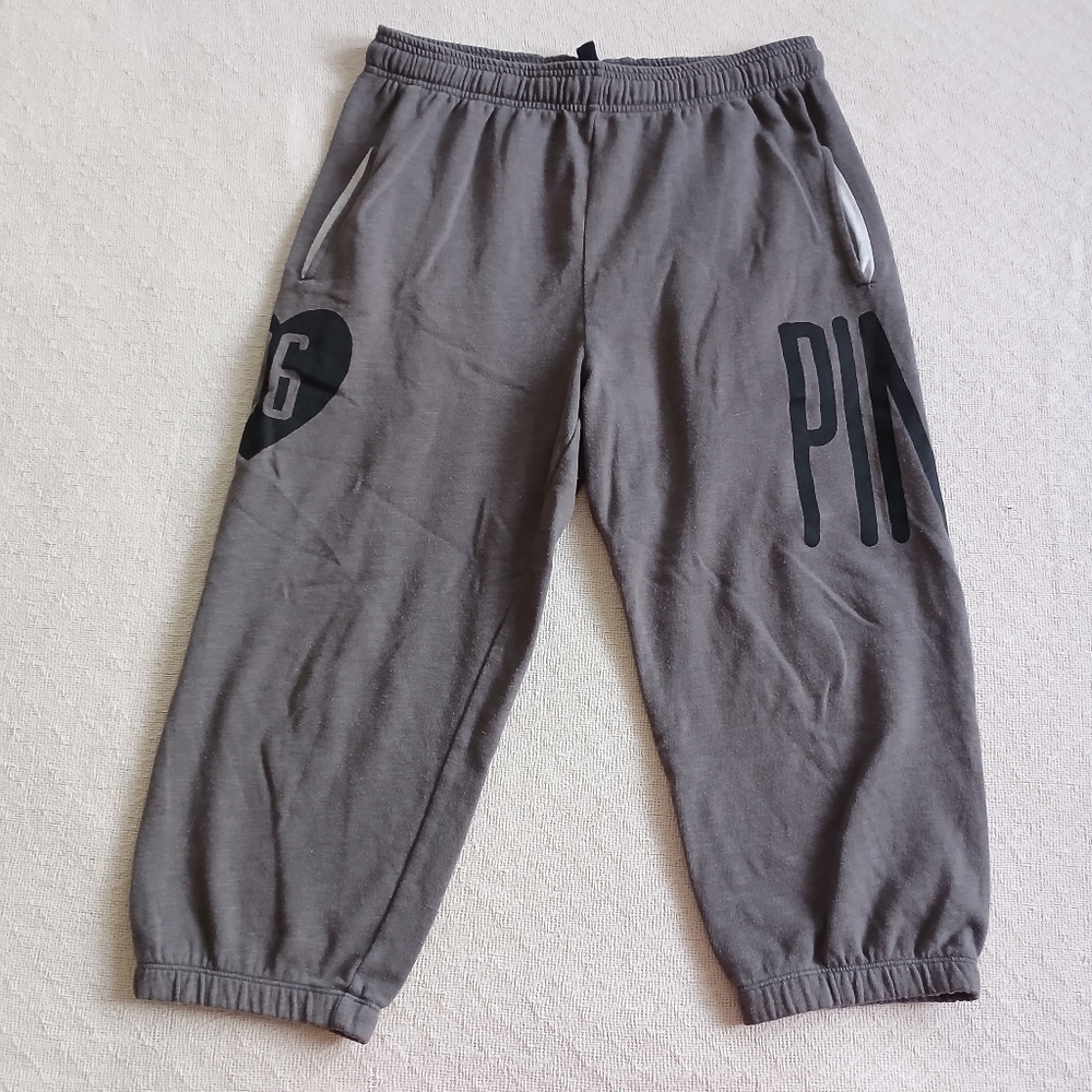 LAST CHANCE! PINK ♡ cropped sweatpants y2k gray victorias secret